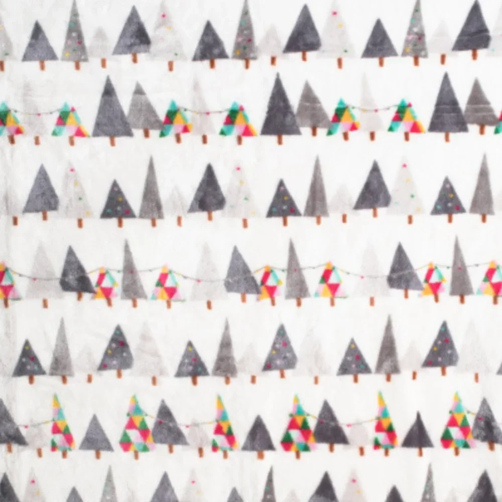NEW Berkshire Christmas Tree Lights Throw Blanket Microfleece 50x70